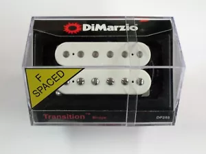 DiMarzio F-spaced Transition Bridge White W/Chrome Poles DP 255 - Picture 1 of 1