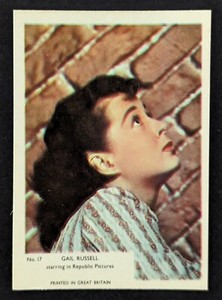 Vintage 1955 Gail Russell Film Stars Card #17 (Pretty Sharp)