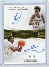 2019/20 Panini Flawless Collegiate Dual Autographs #2 Romeo Langford/Cam Reddish