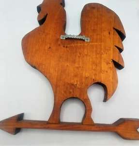 Hahn Holz Silhouette Bauernhaus Dekor Wandbehang gealterte Ausführung - Bild 1 von 4