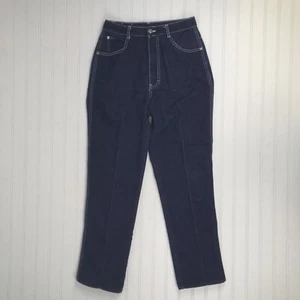 Vintage PS Gitano Girls Jeans Size 14 High Rise Blue Dark Wash Retro - Picture 1 of 6
