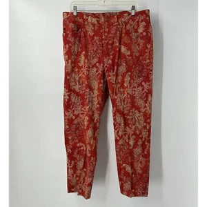 Lauren Ralph Lauren Womens Paisley Pants Size 16 Boho Hippie Retro High Rise - Picture 1 of 8