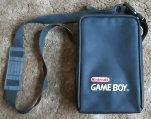 Vintage Official Nintendo Gameboy Black Travel Shoulder Bag Carrying Case Nylon - Picture 1 of 10