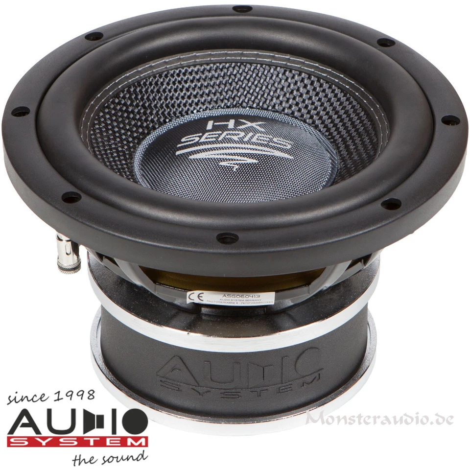 Audio System 300 Watt 20cm High-End Subwoofer Auto Sub 8" Bass HX08SQ - Bild 1 von 1