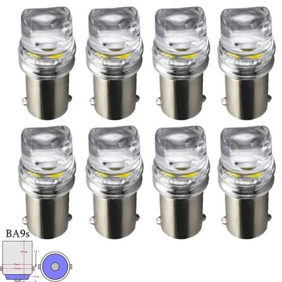 8stk BA9S T4W 3SMD LED Auto Innenraumbeleuchtung Birnen 12V 6000K Weiß - Bild 1 von 4