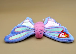 TY Beanie Babie Flitter the Butterfly Plush Toy - Pink/Purple - Picture 1 of 7