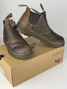 Dr. Martens Hardie II Chelsea Boots Brown Leather Pull On Ankle Mens US 11 - Picture 1 of 14