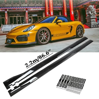 86.6''2.2M Side Skirt+Extension Spoiler Rocker Panels Lip For Porsche Cayman / Foto 1 de 4