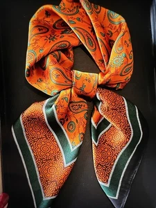 Sciarpa quadrata 27" 100% seta di gelso donna fazzoletto da collo avvolgente vintage - Foto 1 di 5