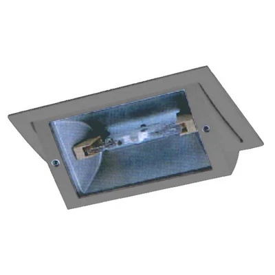 MARKENLOS CLE Einbauleuchte für Osram HQI-TS 150W alu grau