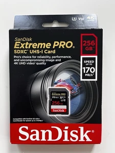 SanDisk Extreme PRO 256GB SDXC UHS-I Memory Card Brand New - Picture 1 of 1