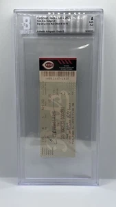 Elly De La Cruz Signed MLB Debut Ticket Inscription Beckett Auto 10 Reds - Picture 1 of 7