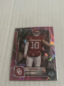 2025 Bowman University Chrome 1st Bowman John Mateer Pink Lava Refractor  - Bild 1 von 2