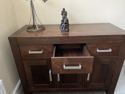 Dining Table And 6 High Back Chairs With Matching Unit - Image 1 of 4