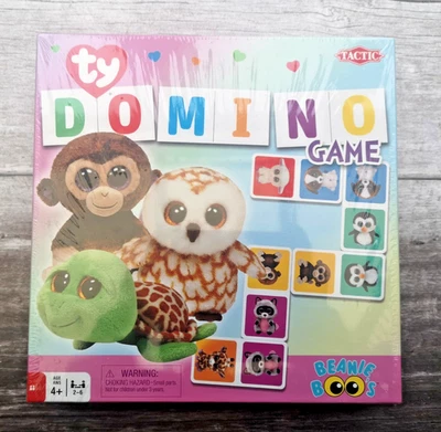 TY DOMINO GAME by GOLIATH, TY BEANIE BOOS - New Sealed Box Age 4 + , 2-6 Players - Image 1 of 4