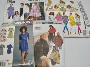 6 Misses Patrones de Costura 6-14 XS-M Sin Cortar Fácil Top Vestido Túnica Leggings Poncho - Imagen 1 de 11