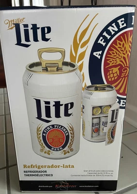 Miller Lite 8 Can/6 L Portable Mini Fridge/Personal Travel Cooler -NEW - Image 1 of 4
