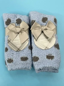 Charter Club superweiche Damensocken Größen 9-11 Farbe: hellblau mit Punkten 2 Paar - Bild 1 von 3