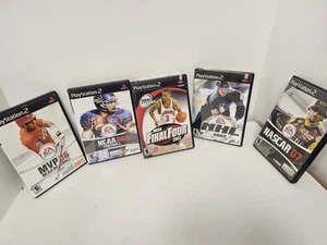lot of 5 heavily scratched non working ps2 sports games - Picture 1 of 3