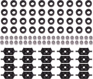 ☀️ NEW LEGO 14mm D. x 9mm Smooth Small Wide Slicks Tires Wheels 100x Black Axle - Picture 1 of 2