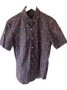 Michael Kors MK Men’s Slim Fit Short Sleeve Collared Button Down Shirt Small S - Picture 1 of 4