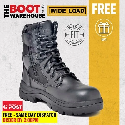 Wide Load '790BZC' 6E Extra Wide Black Composite Toe Safety Tactical Work Boot - Image 1 of 4