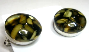 PENDIENTES CLIP ÁMBAR BÁLTICO 9,4 gr - Negro, Amarillo, Prensado - Imagen 1 de 11