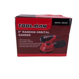 NEW Toolman 5 in Power Random Orbital Sander Electric w/ Sandpaper  - Picture 1 of 10