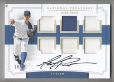 2017 National Treasures Six Swatch Holo Gold #SSS-MP Mark Prior AUTO 10/25