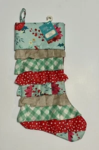The Pioneer Woman 2021 Retro Holiday Floral Ruffle Christmas Stocking, NWT - Picture 1 of 2