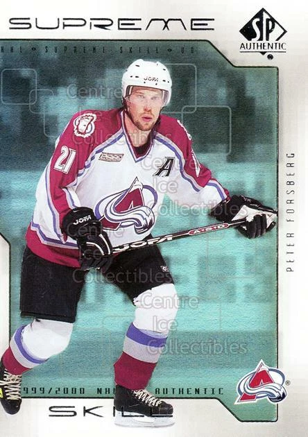 1999-00 SP Authentic Supreme Skill #3 Peter Forsberg - Image 1 of 1