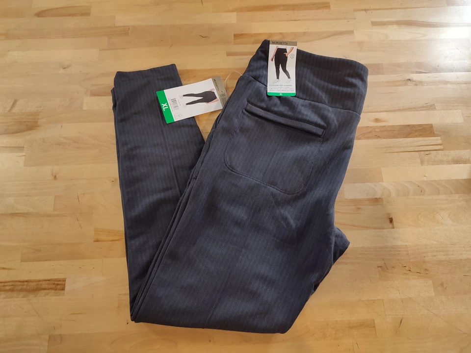 mondetta polyester jacquard knit legging high waist side pockets womens XL