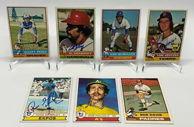 Lote de 7 tarjetas Topps firmadas 1976/1979. Hrabosky, McMullen, Veryzer, Grimsley Foto 1 de 4