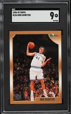 1998-99 Topps Dirk Nowitzki Rookie Card #154 SGC 9 Mint Dallas Mavericks
