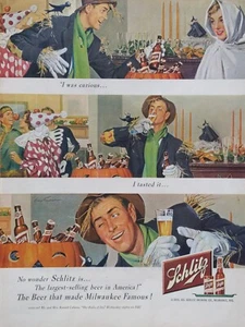 1950 vintage Schlitz Prince ad. La cerveza que hizo famosa a Milwaukee - Imagen 1 de 1