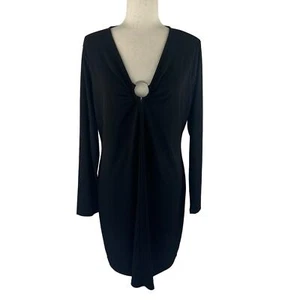 MICHAEL MICHAEL KORS LONG SLEEVE CUTOUT MINI DRESS IN BLACK NWT WOMEN'S SIZE XL - Picture 1 of 14