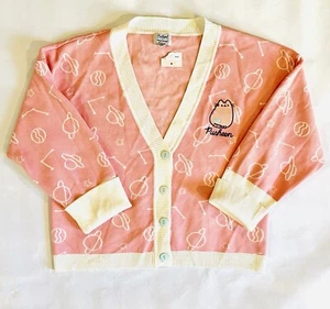 Pusheen The Cat Unique Vintage Cardigan Pink Size XL NWT - Picture 1 of 12