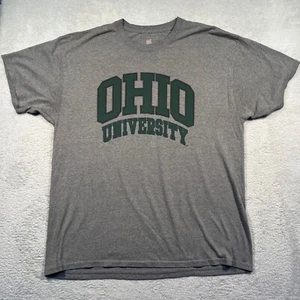 Y2K Hanes Ohio University T-Shirt College Maglietta Grafica Uomo Grigio Extra Large - Foto 1 di 5