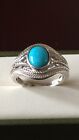 Sterling Silver Arizona Sleeping Beauty Turquoise (1.50Ct) Ring - Size N