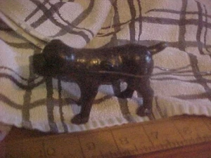 ANTIQUE Kenton Cast Iron BUSTER BROWN DOG TIGE Drawn Cart 4" long - Picture 1 of 6