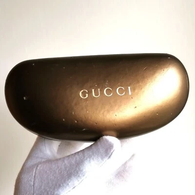 fodero occhiali da sole vista GUCCI box sunglasses custodia case oro vintage  - Imagen 1 de 3