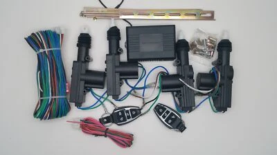Universal 2/4 Door Central Locking Complete Kit Remote Fob Keyless Classic Cars - Image 1 of 4