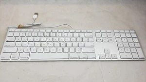 (Very Good) Genuine Apple A1243 Aluminum Keyboard 2 Usb Ports Numeric Keypad - Bild 1 von 8