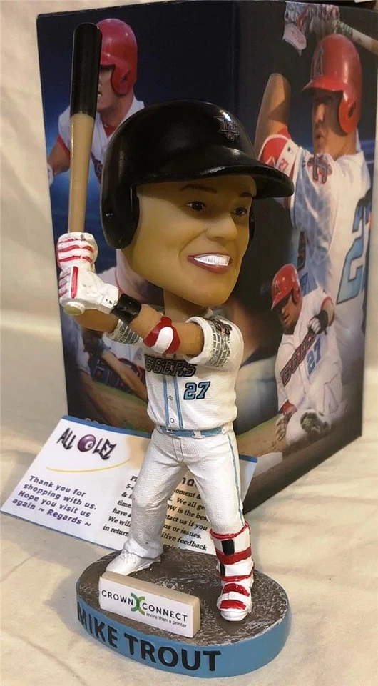 2018 INLAND EMPIRE 66ers MIKE TROUT SGA BOBBLEHEAD ANGLES ~ NOVO NA CAIXA - Imagem 1 de 1