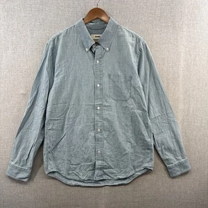 Buck Mason Chambray Hemd Herren Large Blau Langarm Button Down Tasche Erwachsene - Bild 1 von 16