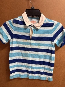 Osh Josh Gosh Polo Shirt Size 6 Blue Turquoise And White - Picture 1 of 4