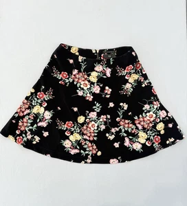 Cue Floral Print A Line Mini Skirt Size 10 - Picture 1 of 6