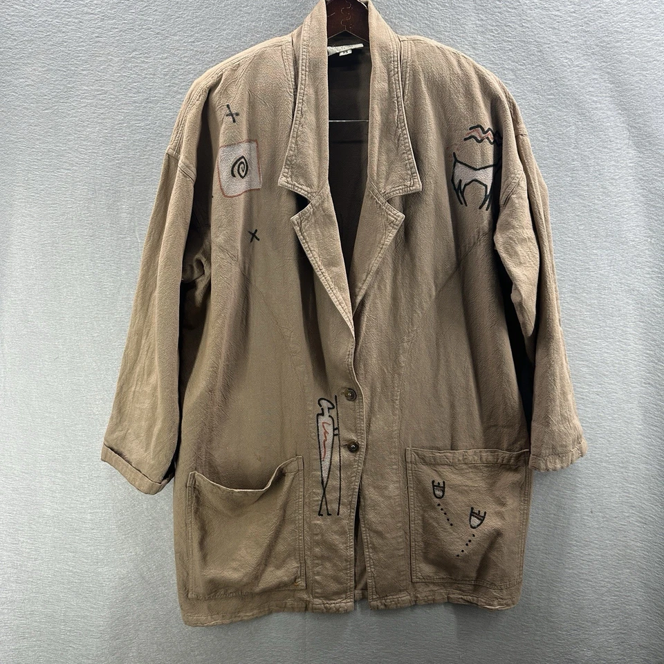 Chaqueta de Colección Algodón EE. UU. Por George Hagopian Lagenlook Para Mujer XS Estilo Nativo Foto 1 de 4