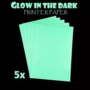 CISinks A4 Glow In The Dark Luminescent Afterglow Photo Paper 8.3" x 11.7" 5 Pk  - Picture 1 of 11