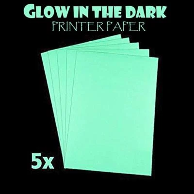 CISinks A4 Glow In The Dark Luminescent Afterglow Photo Paper 8.3" x 11.7" 5 Pk  - Image 1 of 4